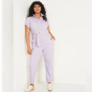 🔨 Old Navy cropped utility jumpsuit, orchid pink (size L)